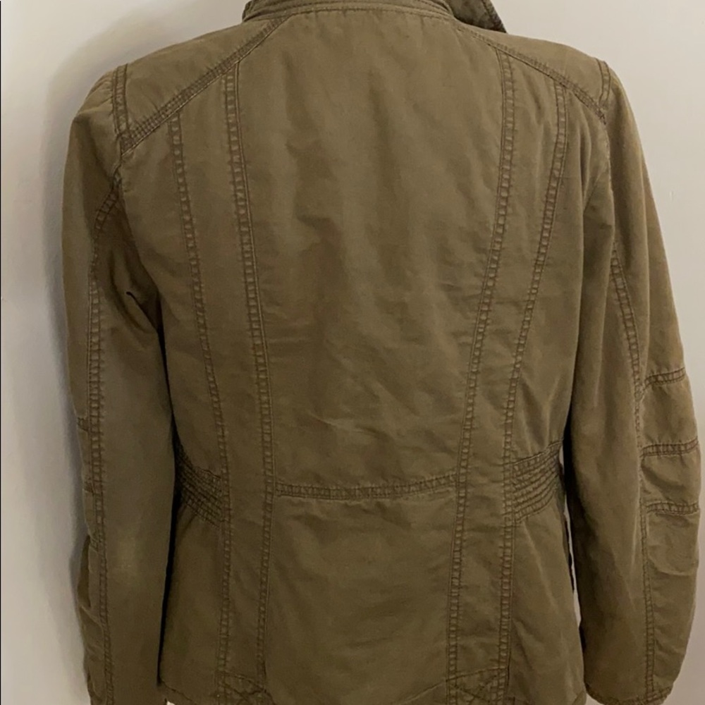 Olive Utility Army Jacket - Perfect Fall Jacket - Picture 3 of 7